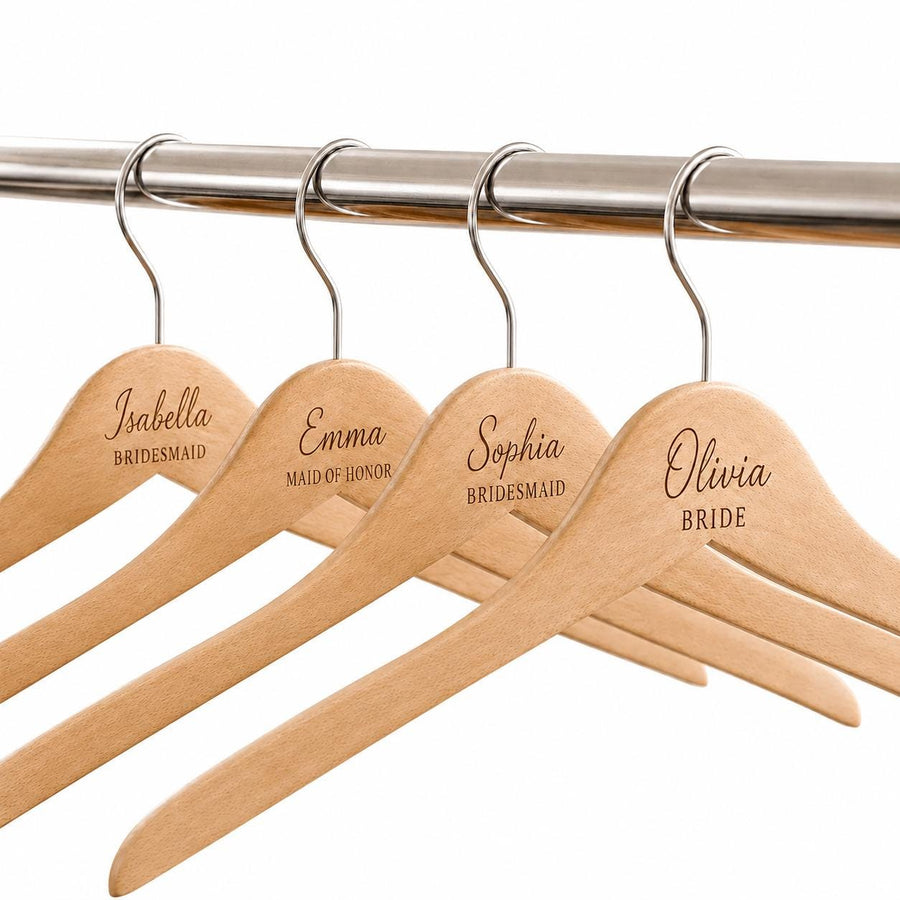 Personalized Bridal Party Hangers, Wedding Party Hanger Set, Custom Wooden Name Hangers · image 11