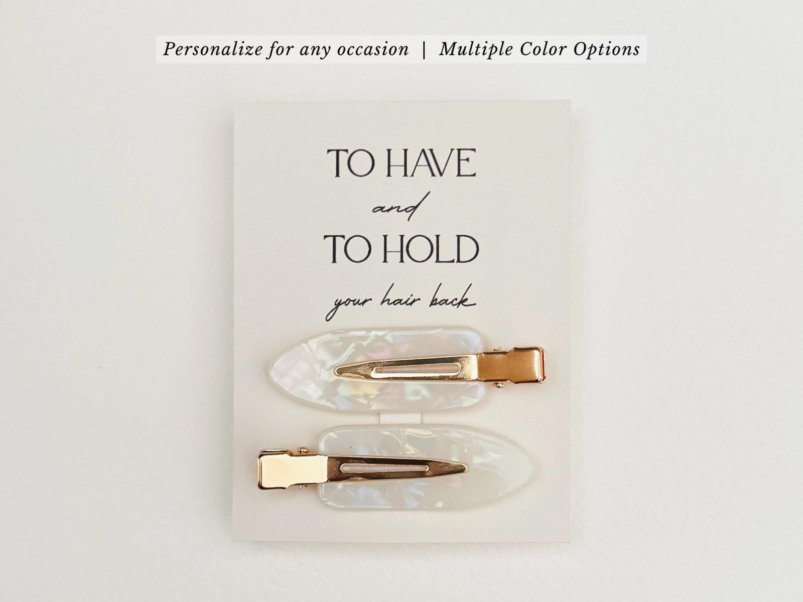 REFERENCE IMAGE · To Have and to Hold Your Hair Back Clips | Bridesmaid Clip | No Bend Hair Clip | Creaseless Clip | Bridesmaid Box | Bridesmaid Favor