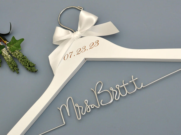 ec_product:1444599265:02 · Bridal Hanger, Wedding Name Hanger, Personalized Hanger, Wedding Custom Hanger, Dress Hanger. Wedding Gifts