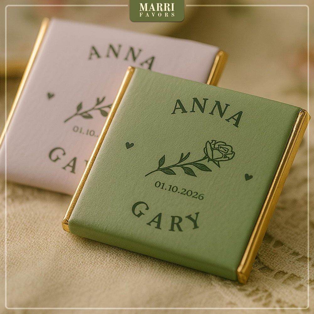 ec_product:4331274126:02 · 50 Pcs Luxury Chocolate, Wedding Favors, Customized Chocolate, Gold Chocolate, Favors For Guests, Wedding Table Decor, Communion Favors
