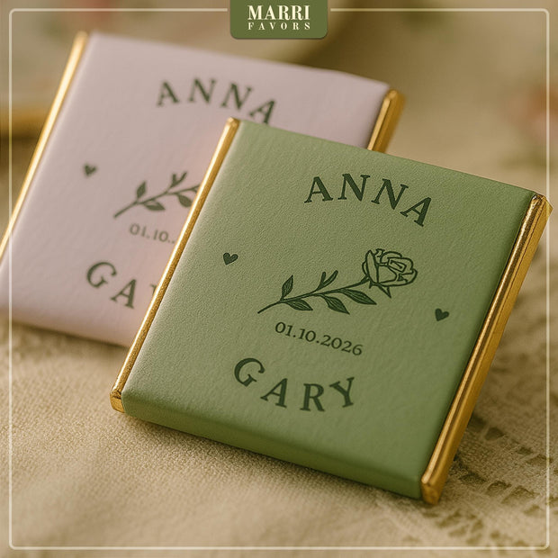 ec_product:4331274126:02 · 50 Pcs Luxury Chocolate, Wedding Favors, Customized Chocolate, Gold Chocolate, Favors For Guests, Wedding Table Decor, Communion Favors