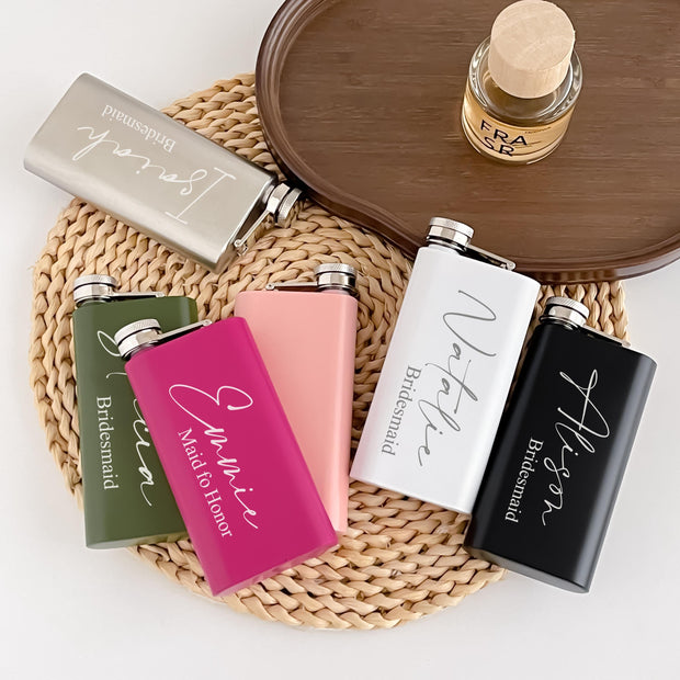ec_product:4441976867:01 · Personalised Bridesmaid Hip Flasks/ Perfect Gift for Bridesmaids/ Birthday Gift for Her/ Custom Girl Flask/ Personalized Women's Flask