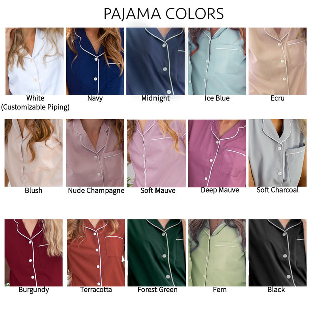 ec_product:638125767:02 · Bridesmaid Gift Personalized Pajamas // Monogrammed Bridesmaid PJs // Pajamas // Bridal PJS // Bridesmaid Shorts // Bridesmaid pajama set
