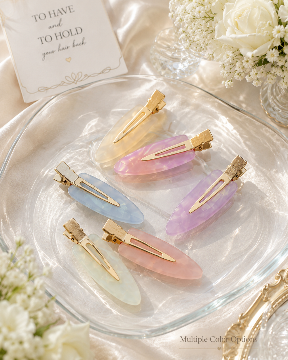 To Have and to Hold Your Hair Back Clips | Bridesmaid Clip | No Bend Hair Clip | Creaseless Clip | Bridesmaid Box | Bridesmaid Favor
