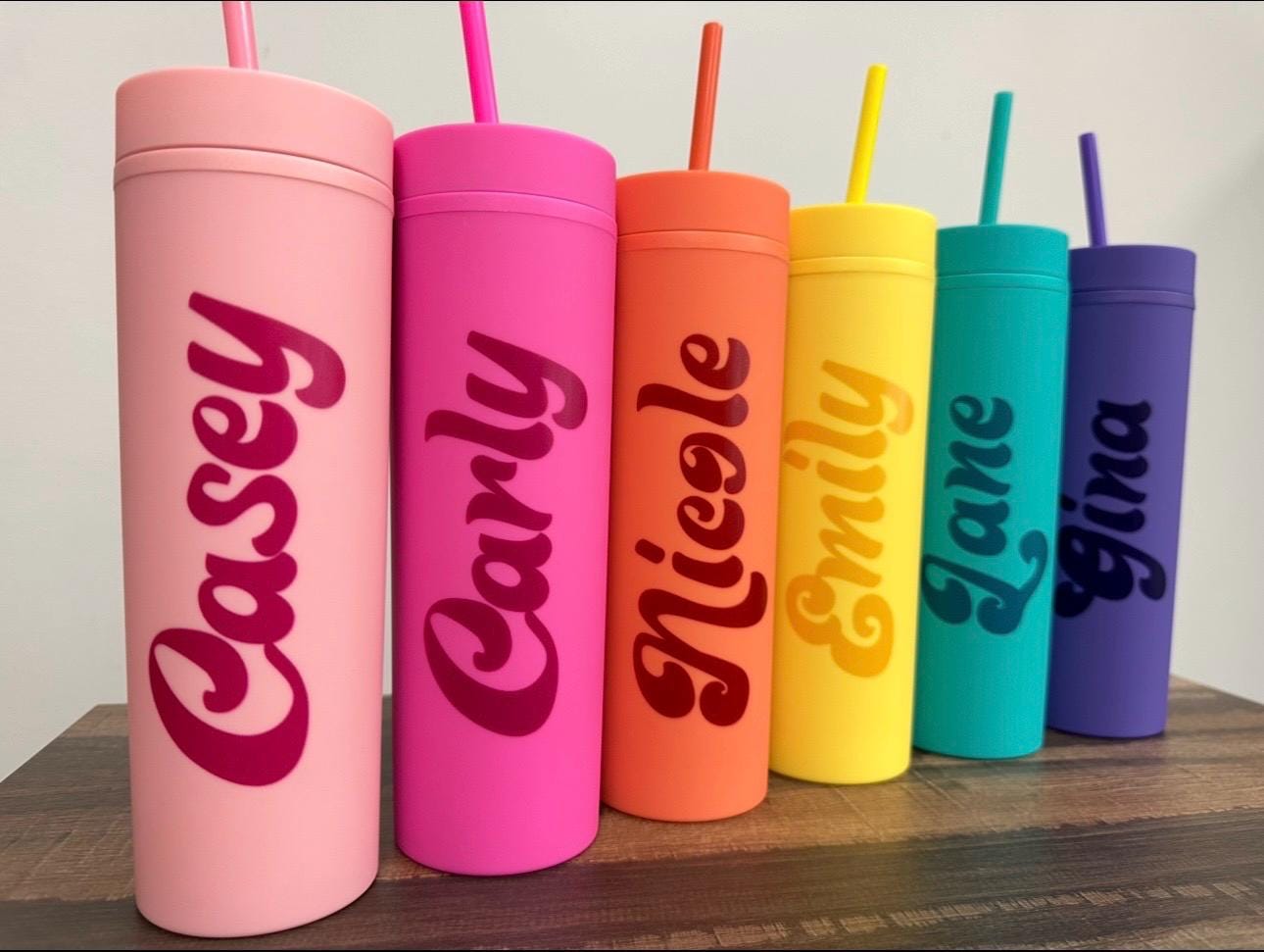 REFERENCE IMAGE · Personalized Tumblers with Lid and Straw, Pastel Tumblers, Bachelorette Party Favors, Custom Cups, Bridesmaid Proposal Gifts, 16 oz Tumblers