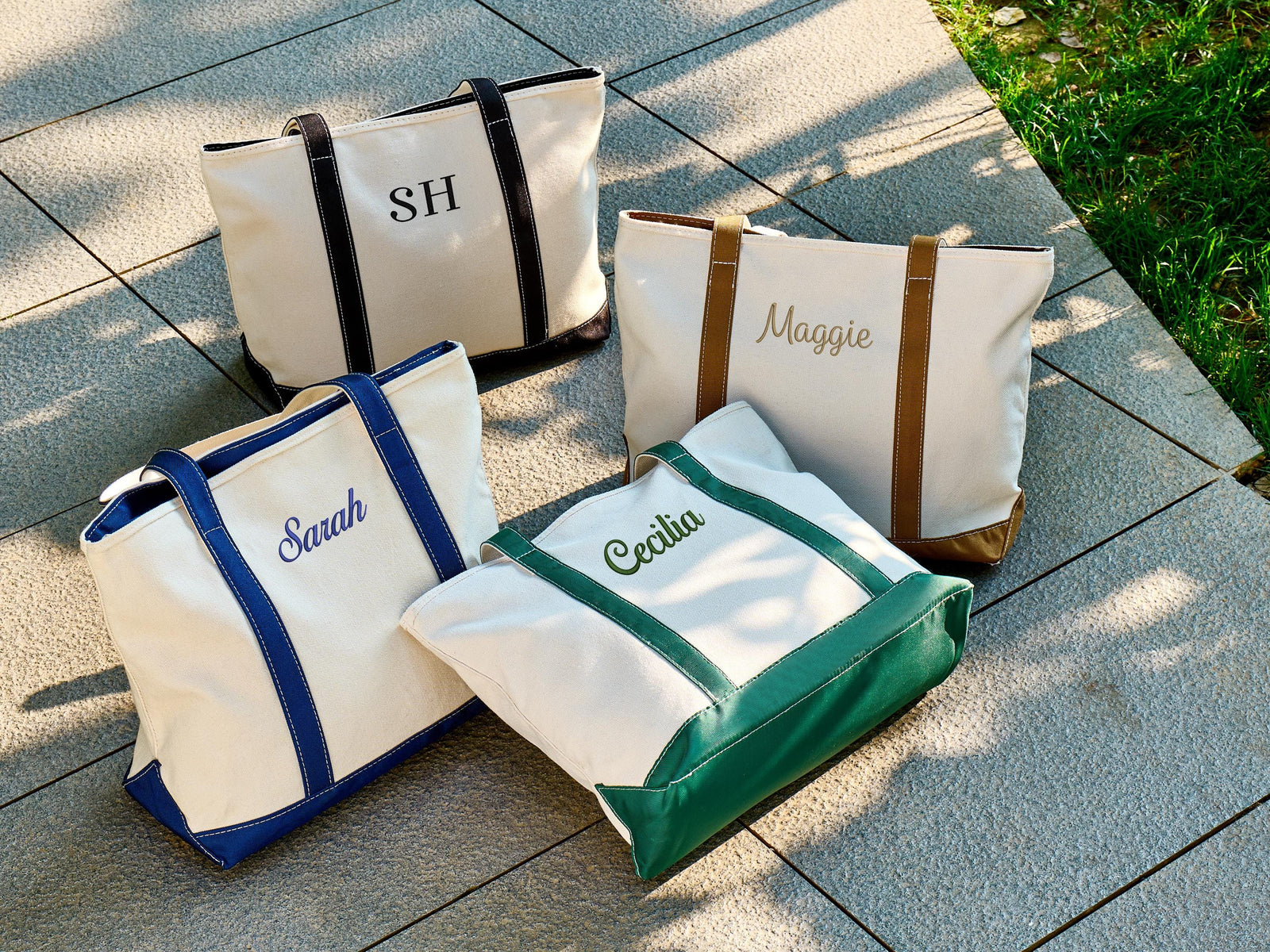 REFERENCE IMAGE · Custom Canvas Tote Bag,Personalised LOGO tote bag,name tote bag,bridesmaid gift bag,embroidered with initials custom tote,Personalized Gift
