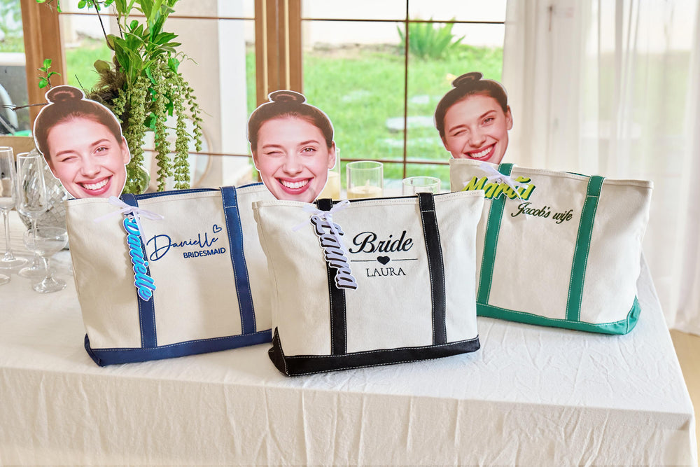 Custom Canvas Tote Bag,Personalised LOGO tote bag,name tote bag,bridesmaid gift bag,embroidered with initials custom tote,Personalized Gift · image 3