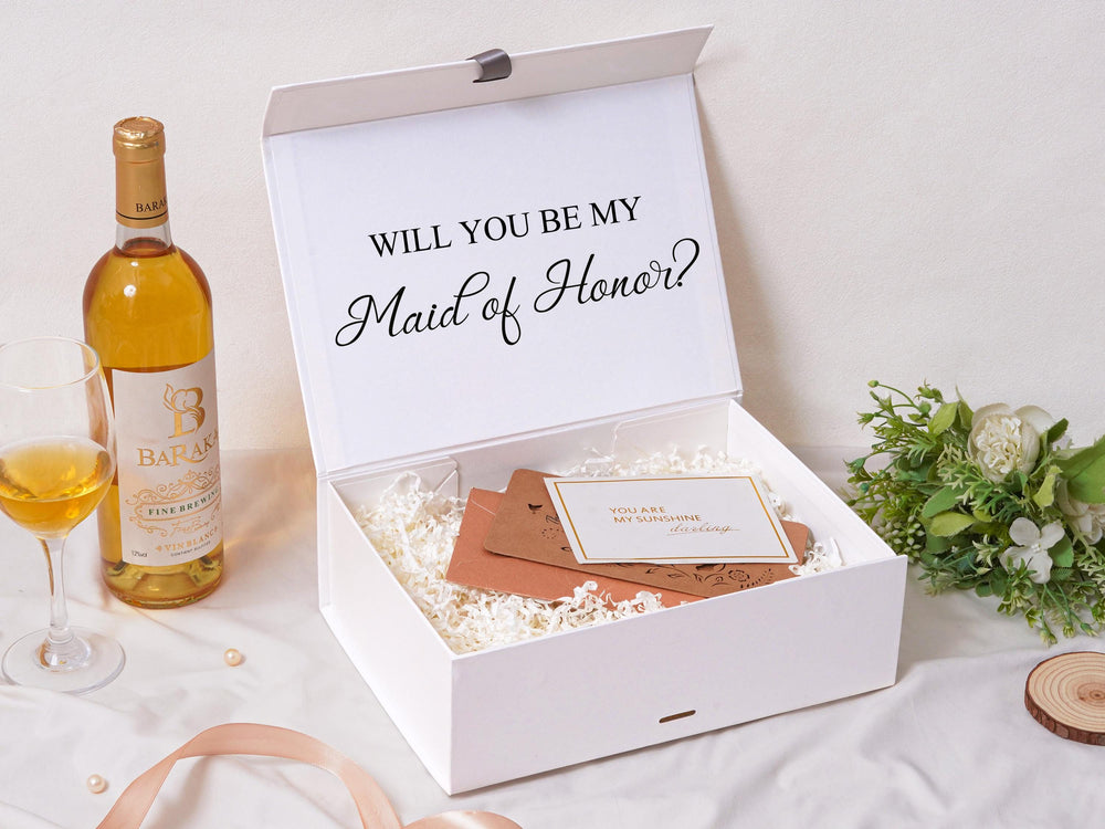 Personalized Bridesmaid Proposal Box,Custom Name Magnetic Ribbon Box,Will You Be My Bridesmaid · image 2