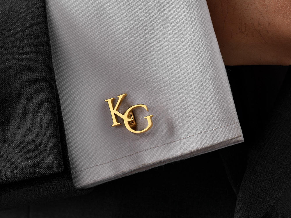 Custom Groomsmen Cufflinks, Groomsmen Gifts, Personalized Initial Cufflinks for Men, Best Man Gifts, Groomsmen Proposal, Cufflinks for Groom · image 2