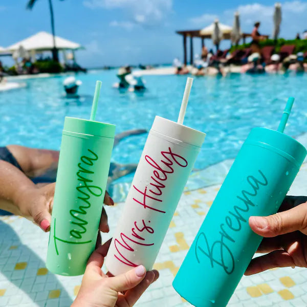 Personalized Tumblers with Lid and Straw, Pastel Tumblers, Bachelorette Party Favors, Custom Cups, Bridesmaid Proposal Gifts, 16 oz Tumblers